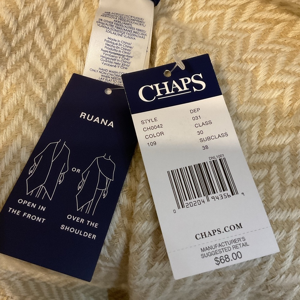 NWT Chaps Ruana - Picture 5 of 5